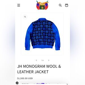 Jeff Hamilton Monogram wool and Leather Jacket